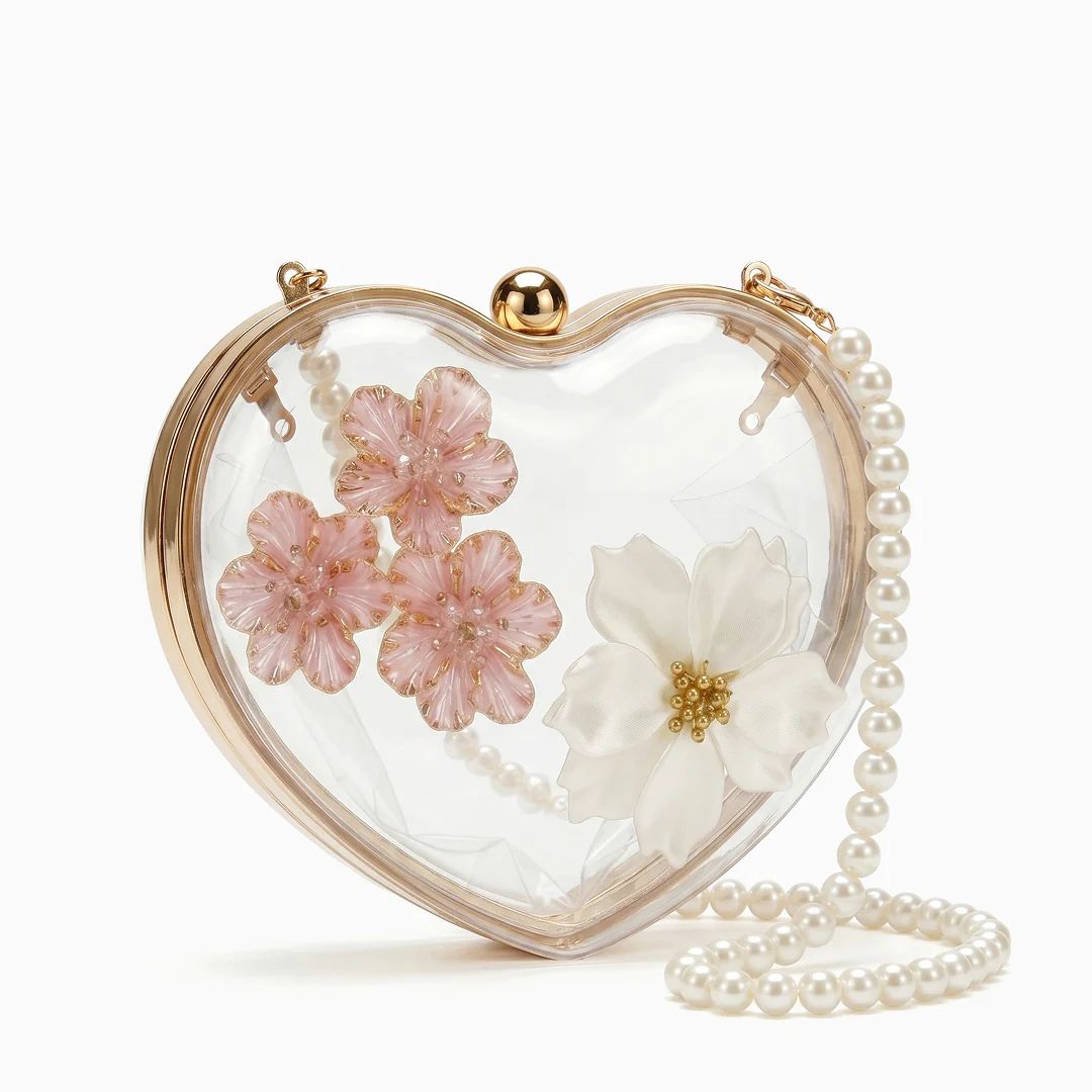 Amara Heart Floral Clutch - Image 5