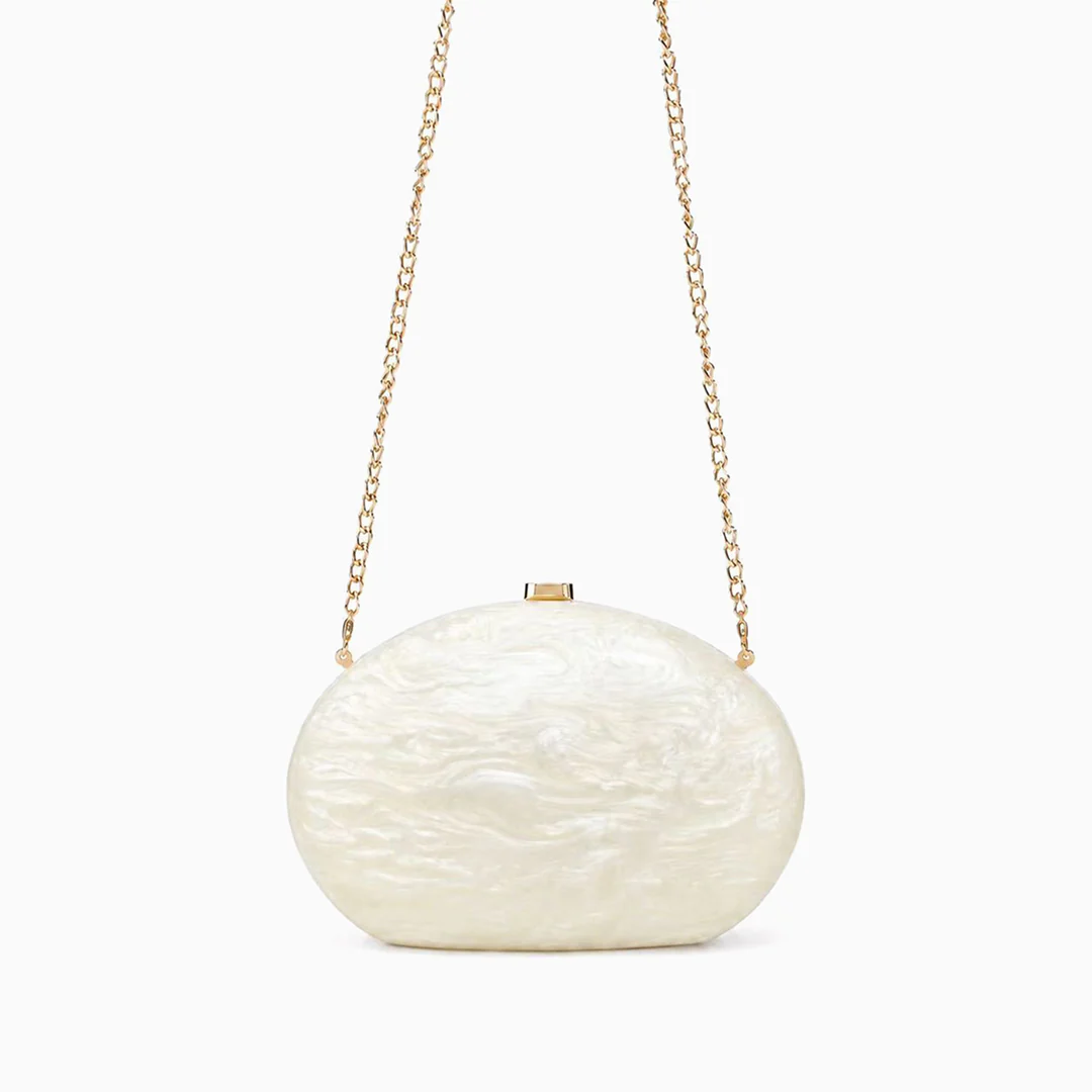Amber Marbled Acrylic Clutch - Image 11
