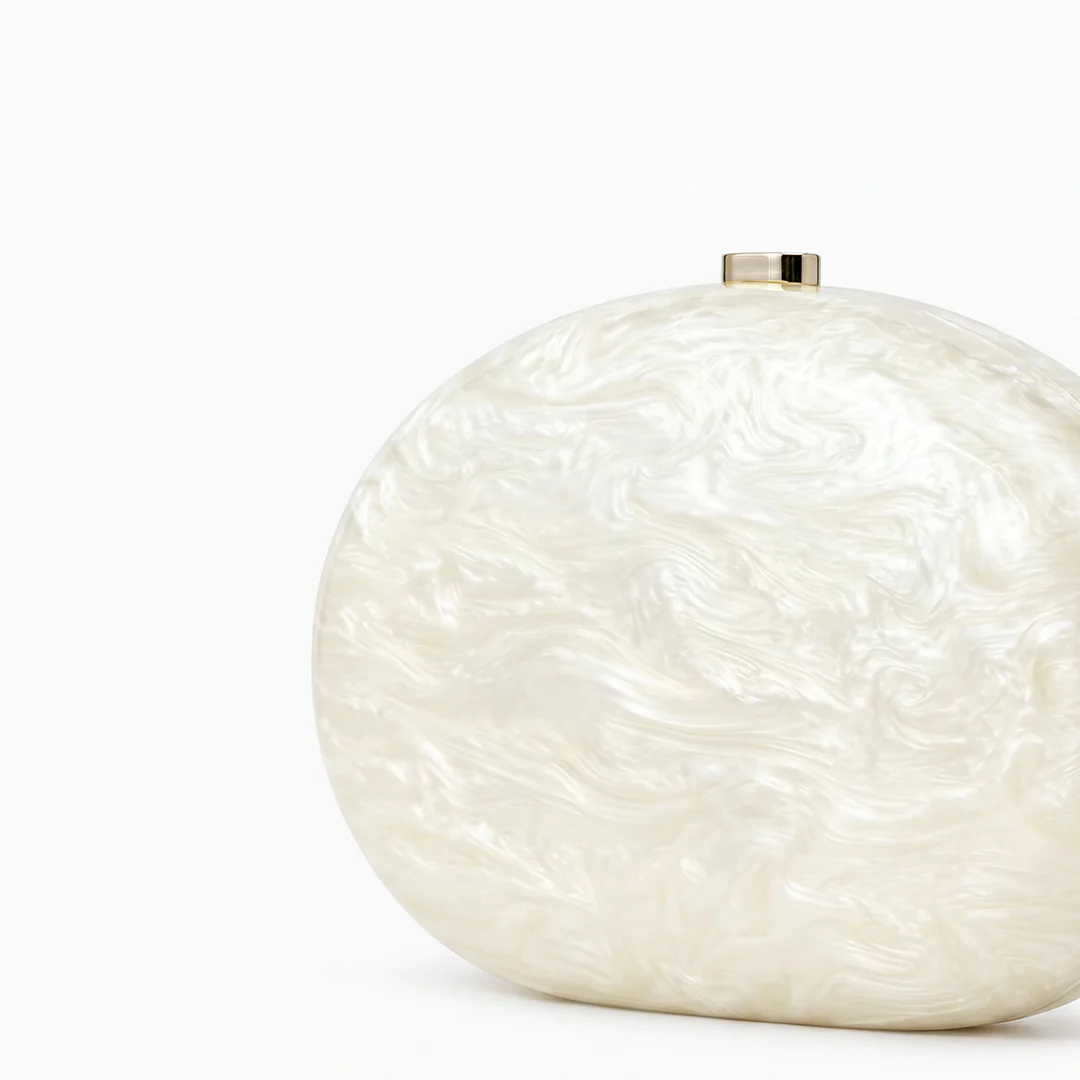 Amber Marbled Acrylic Clutch - Image 8