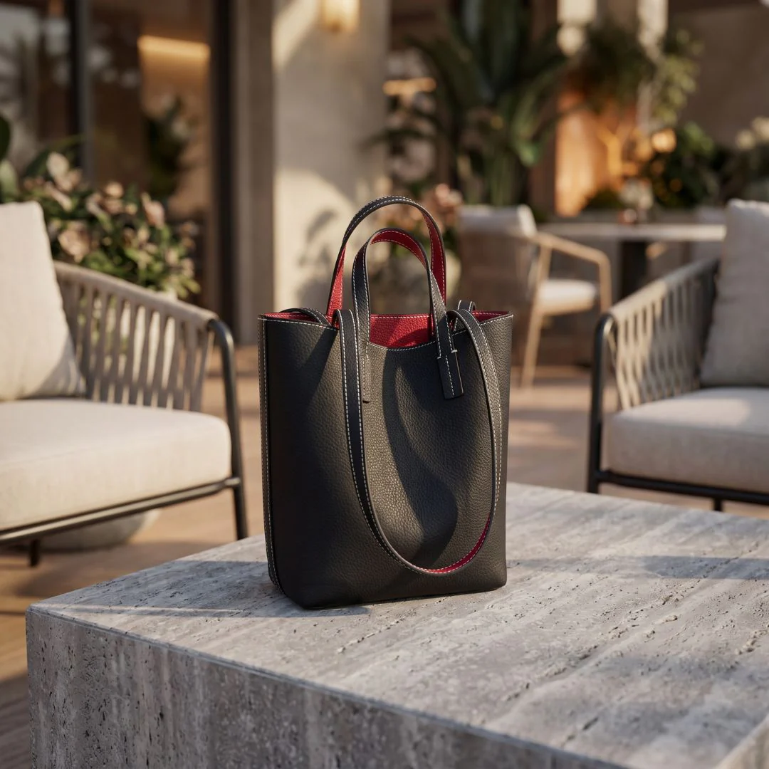 Audrey Contrast Bucket Tote - Image 4