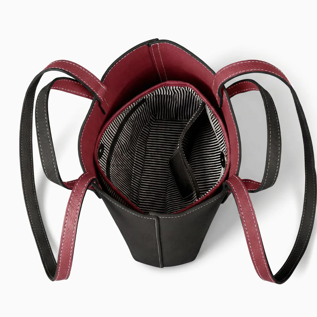 Audrey Contrast Bucket Tote - Image 5