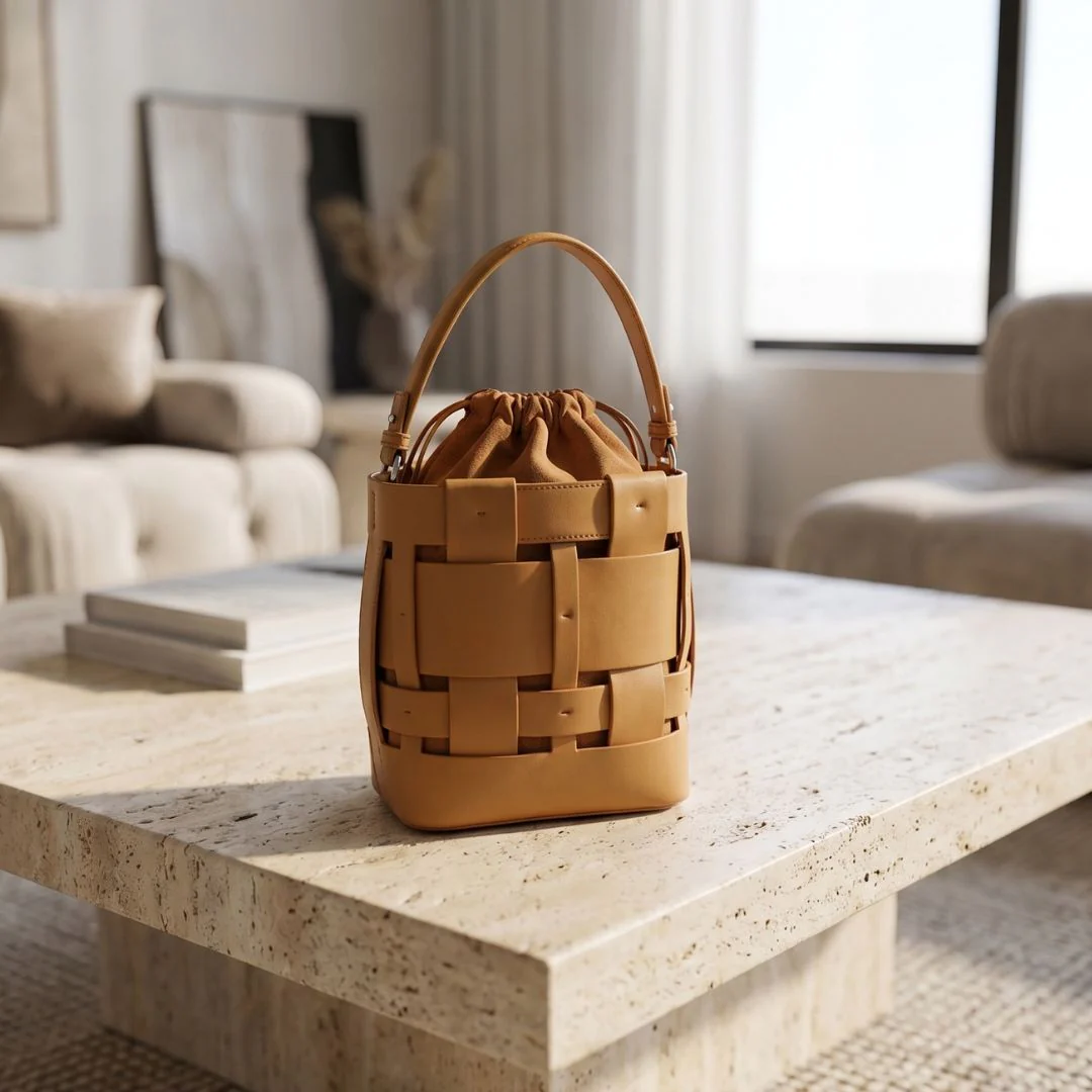 Bianca Woven Bucket Bag - Image 9