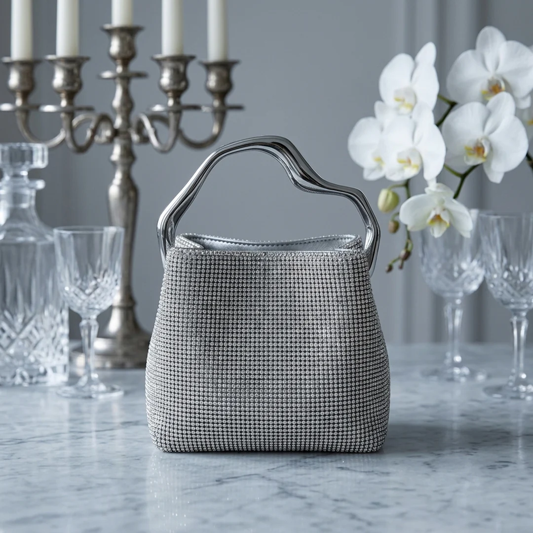 Celeste Crystal Bucket Bag - Image 16