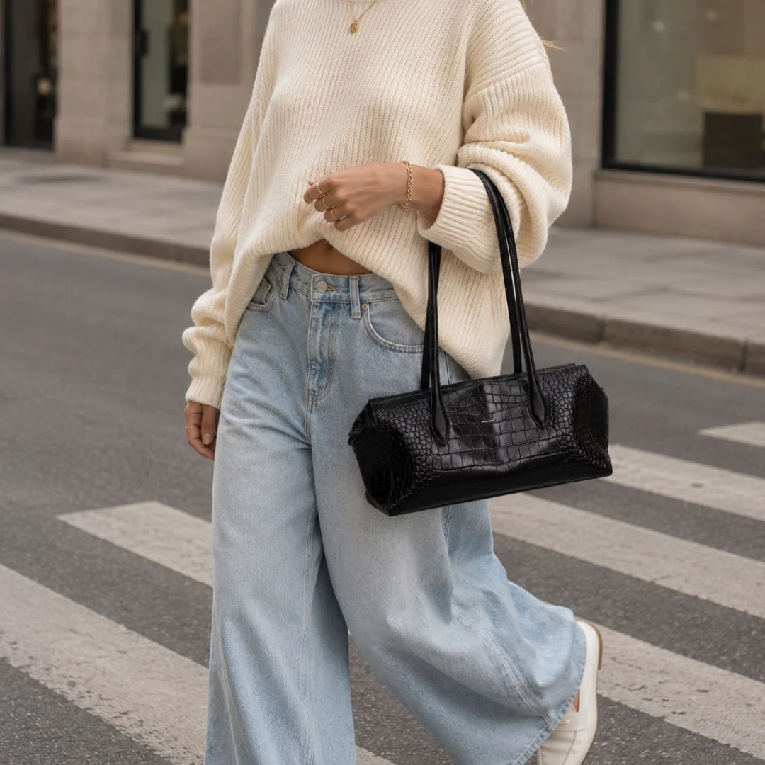 Constance Croc-Embossed Tote - Image 3