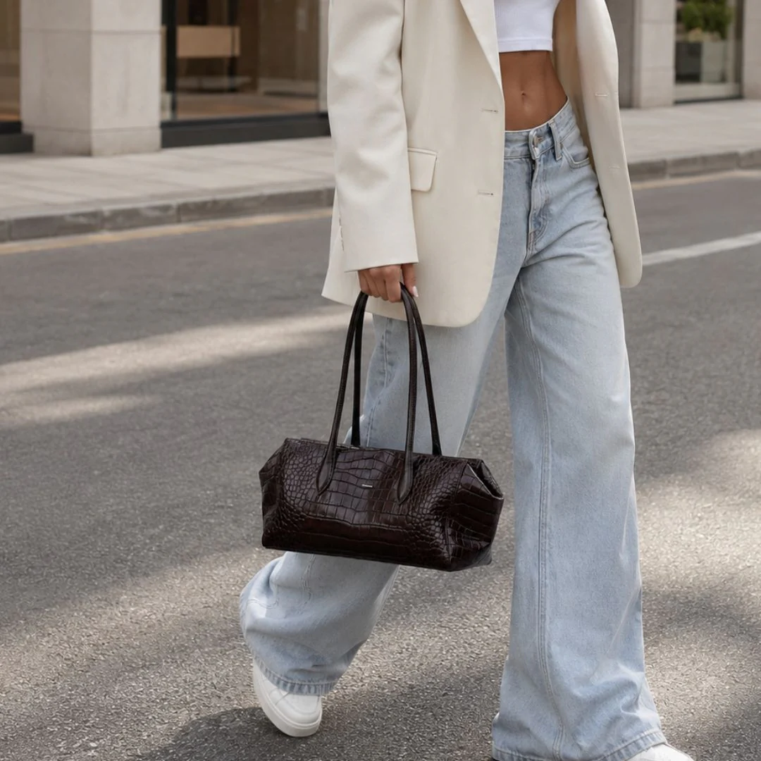 Constance Croc-Embossed Tote - Image 8