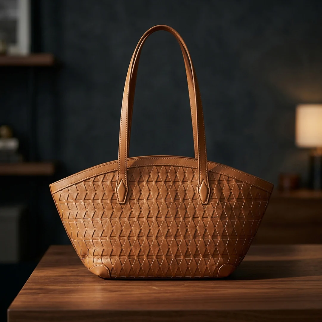Fiona Woven Leather Tote - Image 9