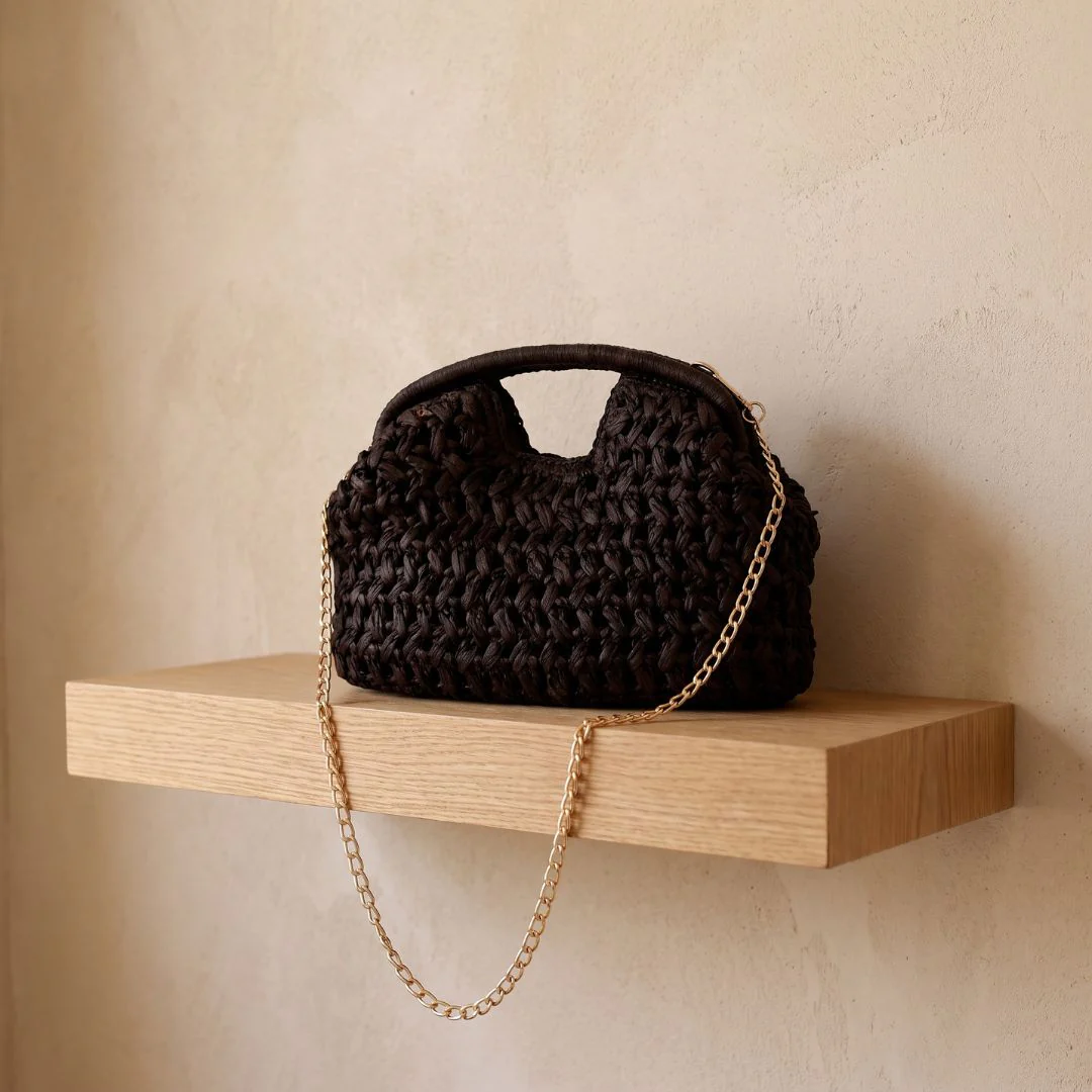 Florentine Crochet Chain Bag - Image 14