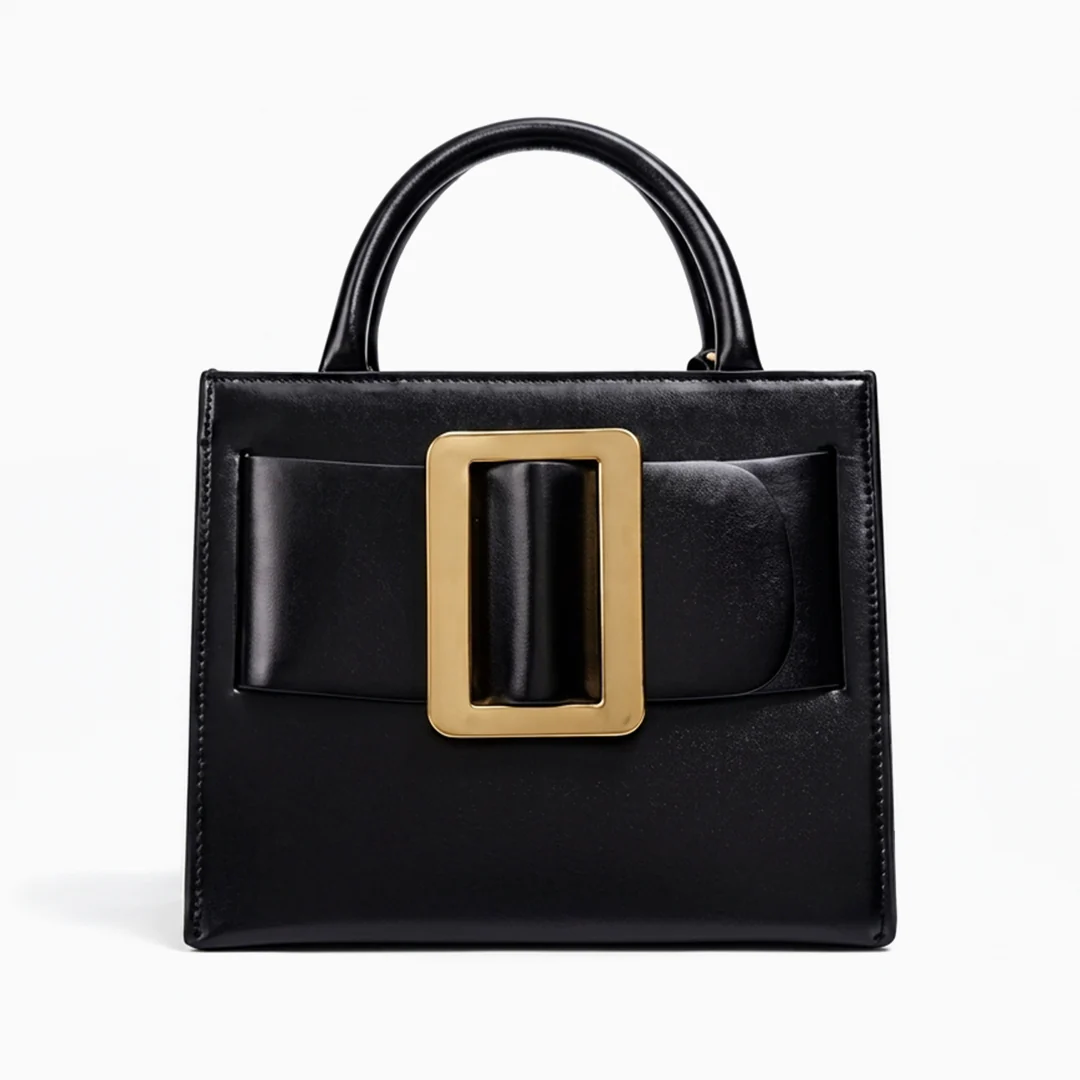 Greta Buckle Top-Handle Bag