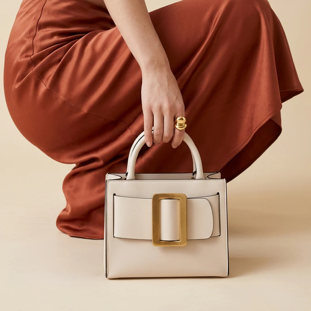 Greta Buckle Top-Handle Bag - Image 8
