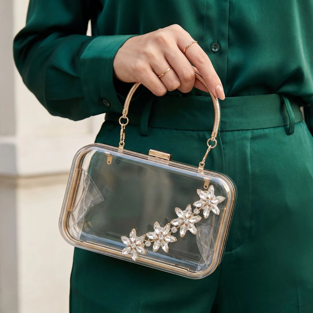 Mirabelle Crystal Clear Evening Bag - Image 3