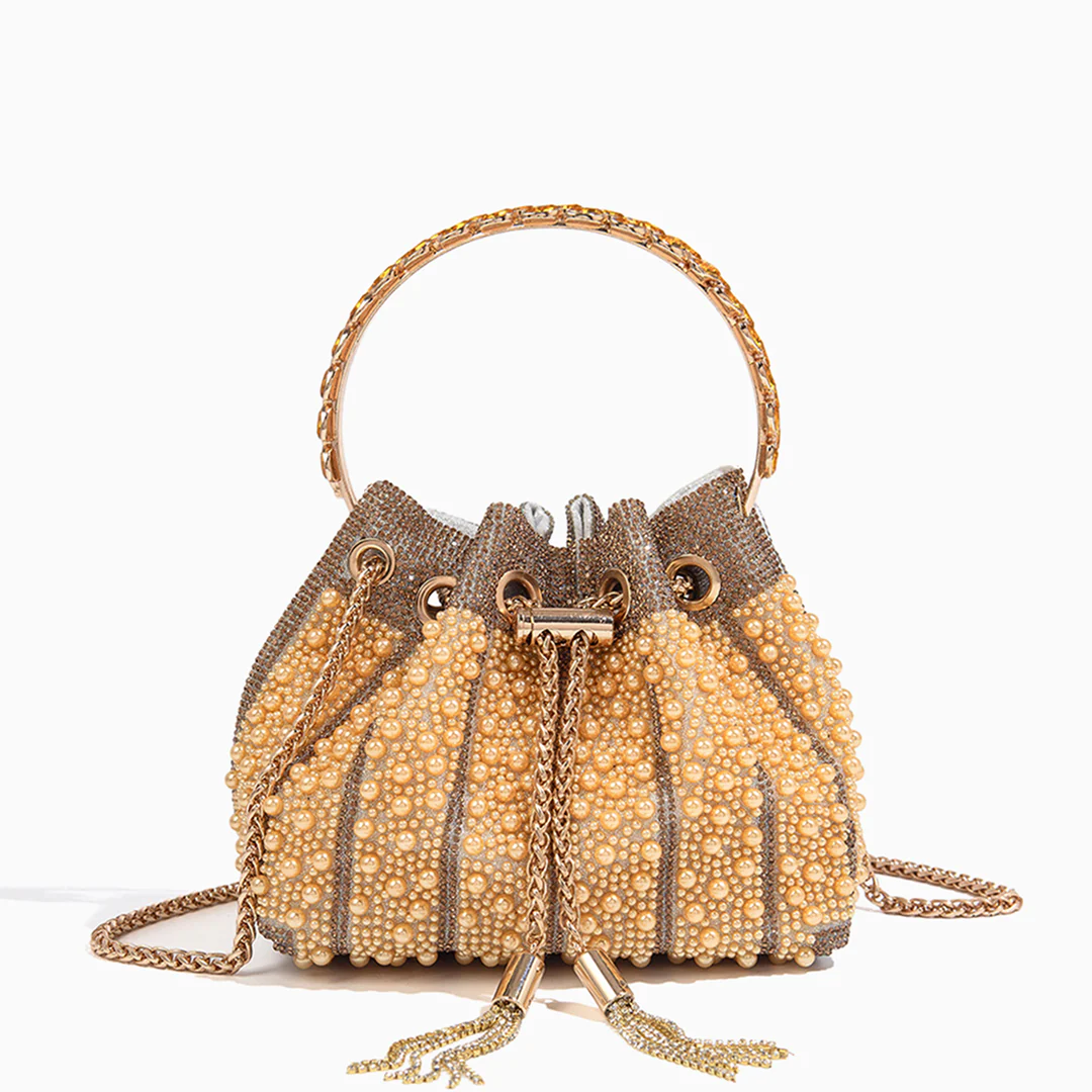 Noir Crystal Bucket Bag - Image 6