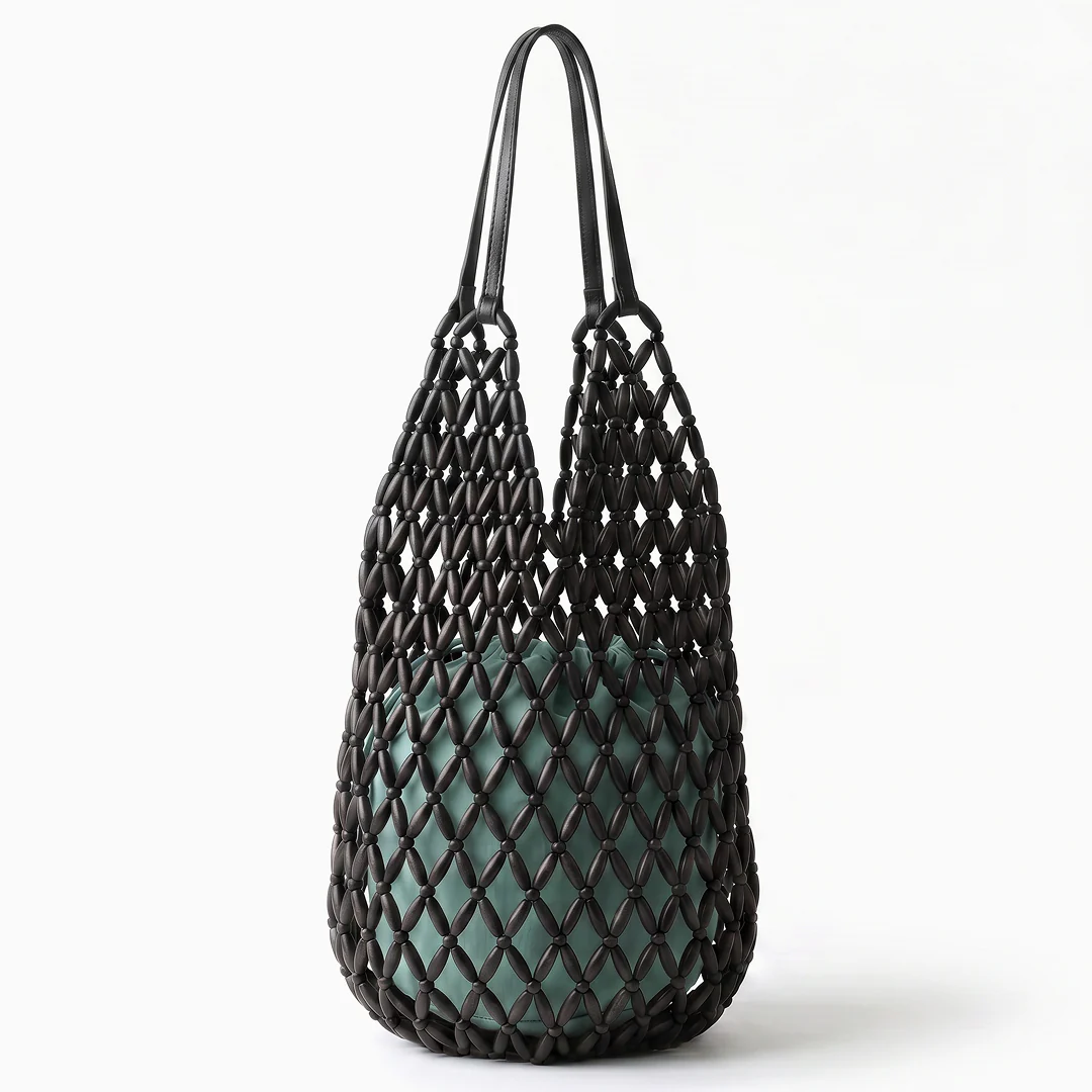 Paloma Beaded Net Shoulder Bag - Image 7
