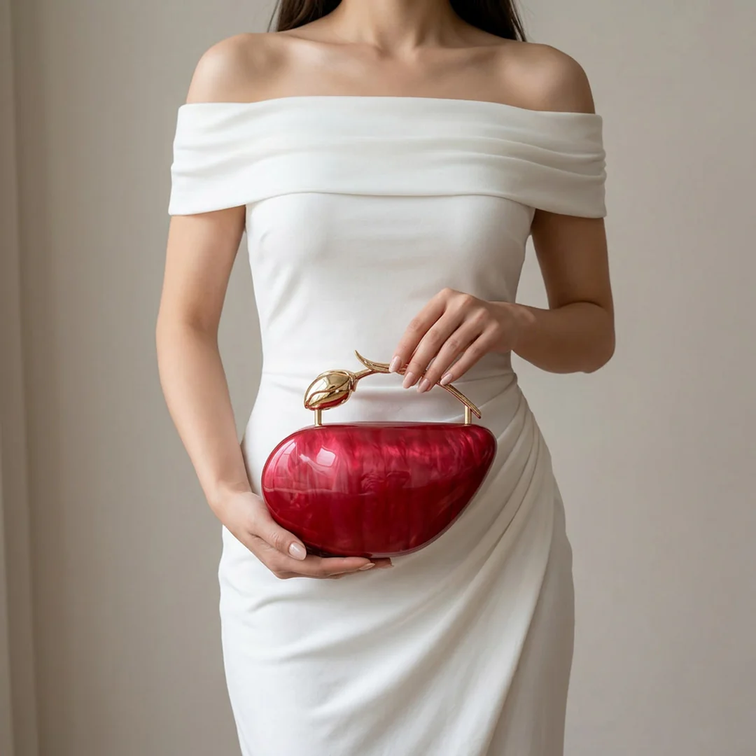 Rosa Acrylic Clutch Bag - Image 9