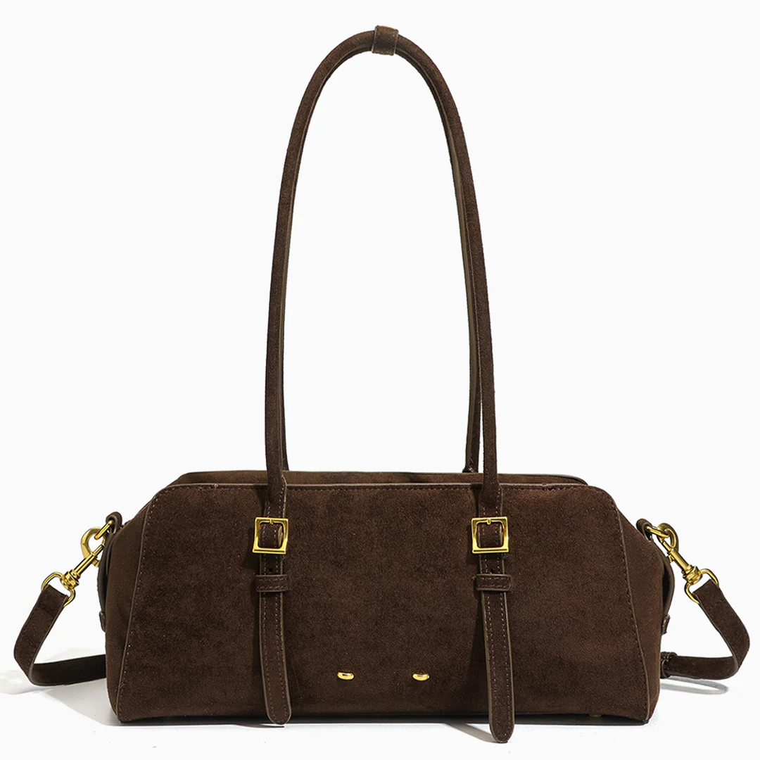 Rosette Suede Boston Bag