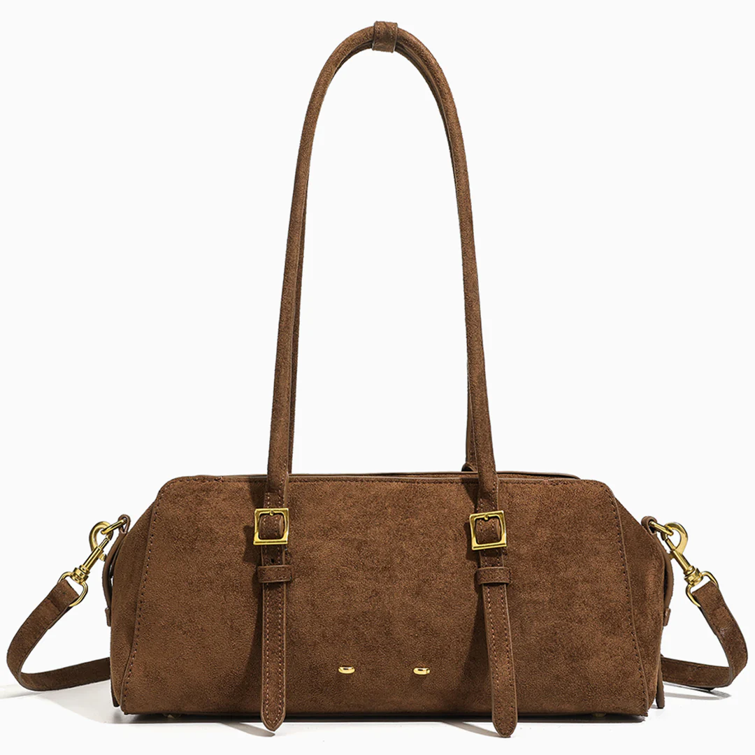 Rosette Suede Boston Bag - Image 6