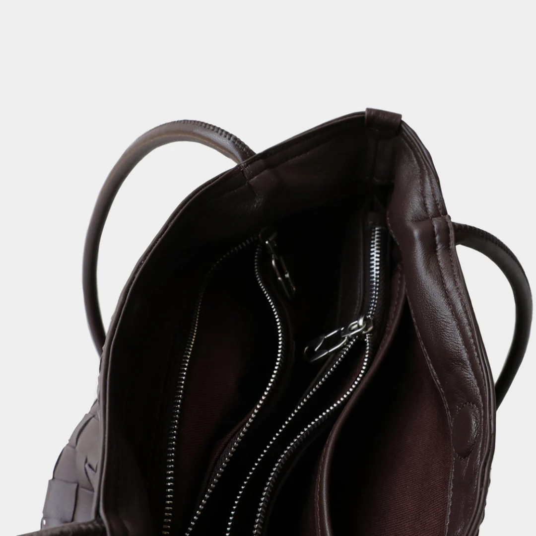 Sienna Woven Leather Tote - Image 10