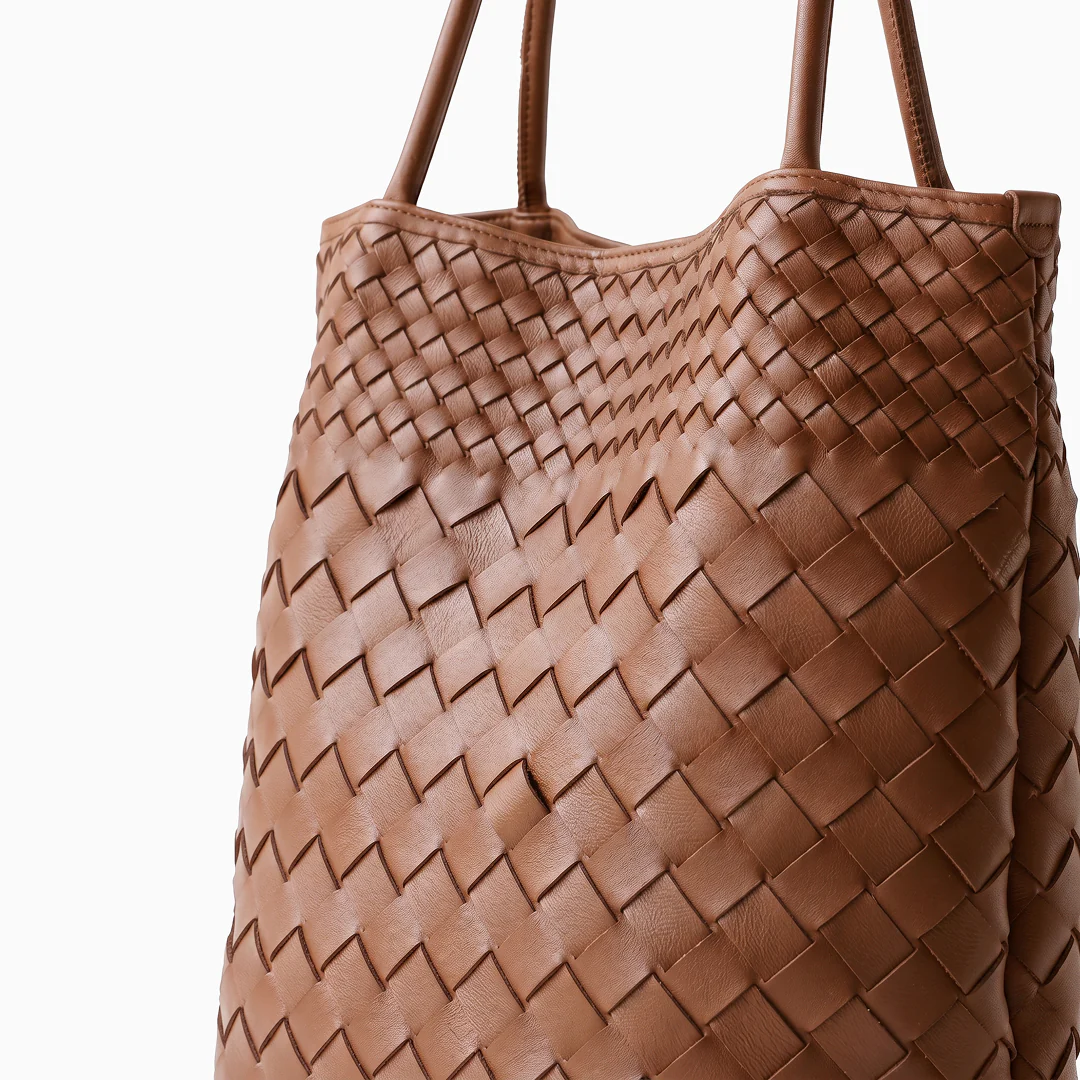 Sienna Woven Leather Tote - Image 12