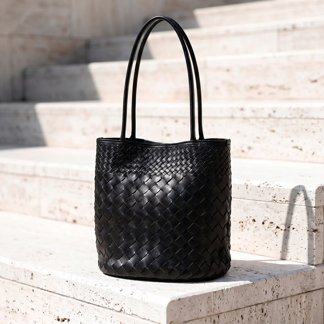 Sienna Woven Leather Tote - Image 19