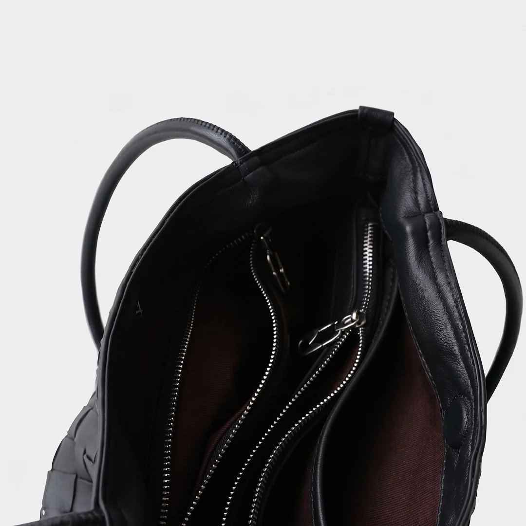 Sienna Woven Leather Tote - Image 20