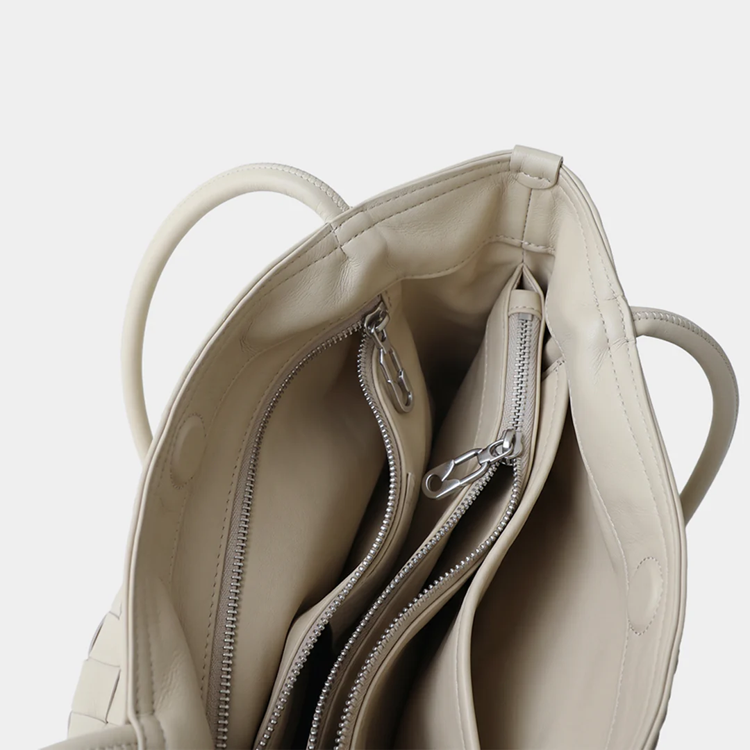 Sienna Woven Leather Tote - Image 5