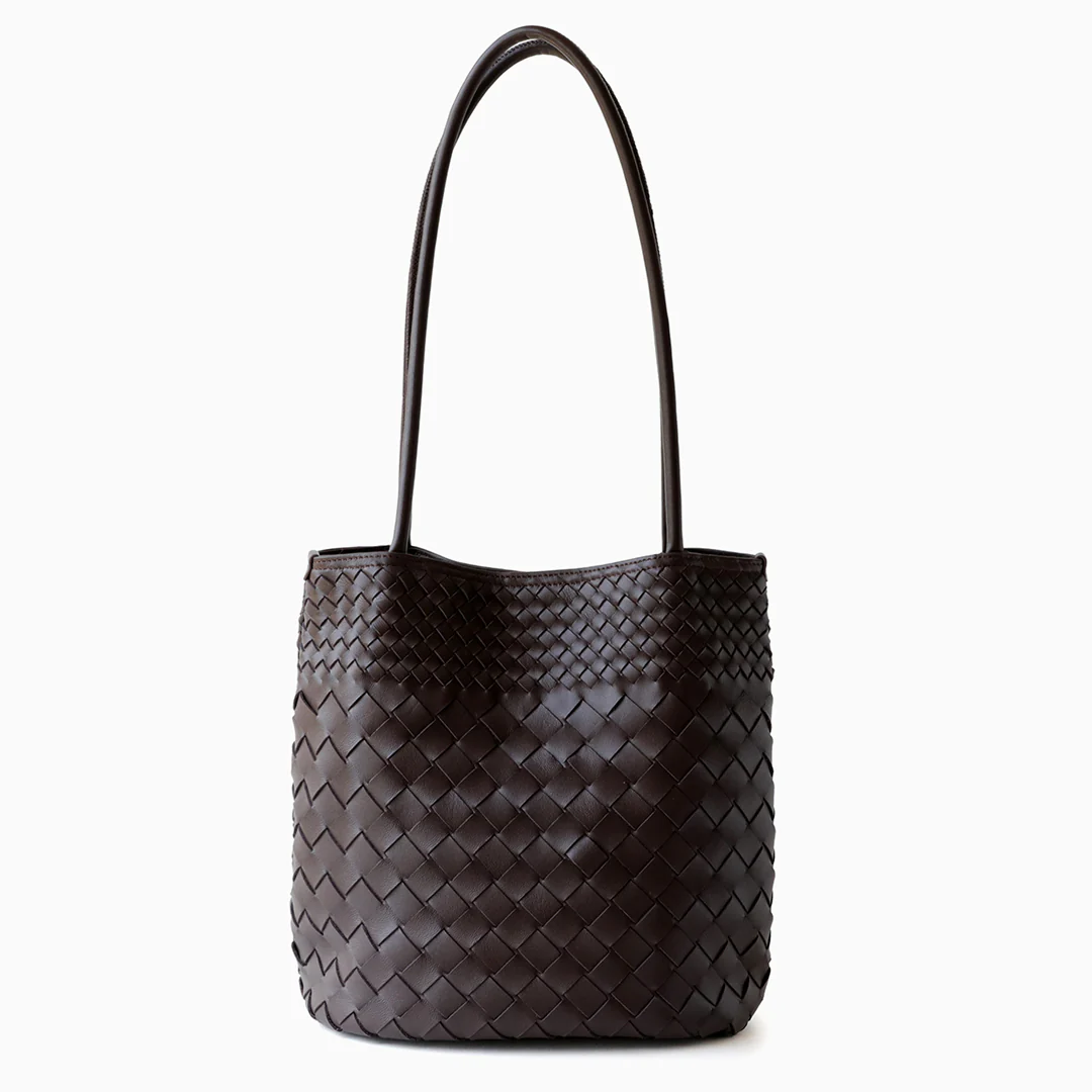 Sienna Woven Leather Tote - Image 6