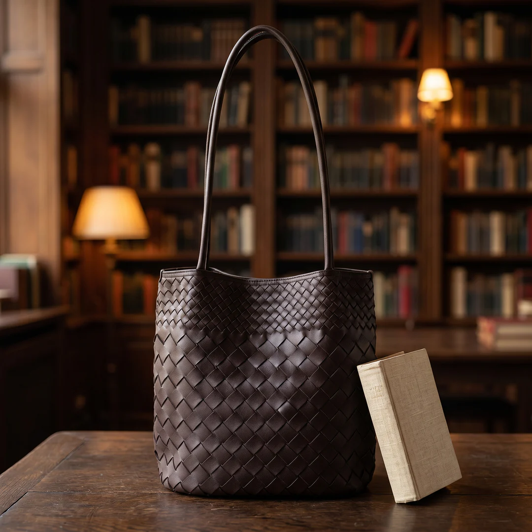 Sienna Woven Leather Tote - Image 9