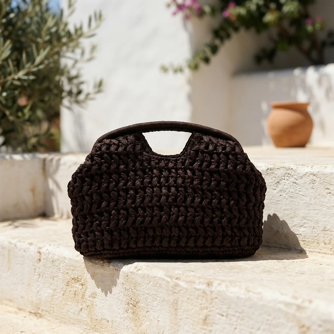 Soleil Woven Straw Bag - Image 9