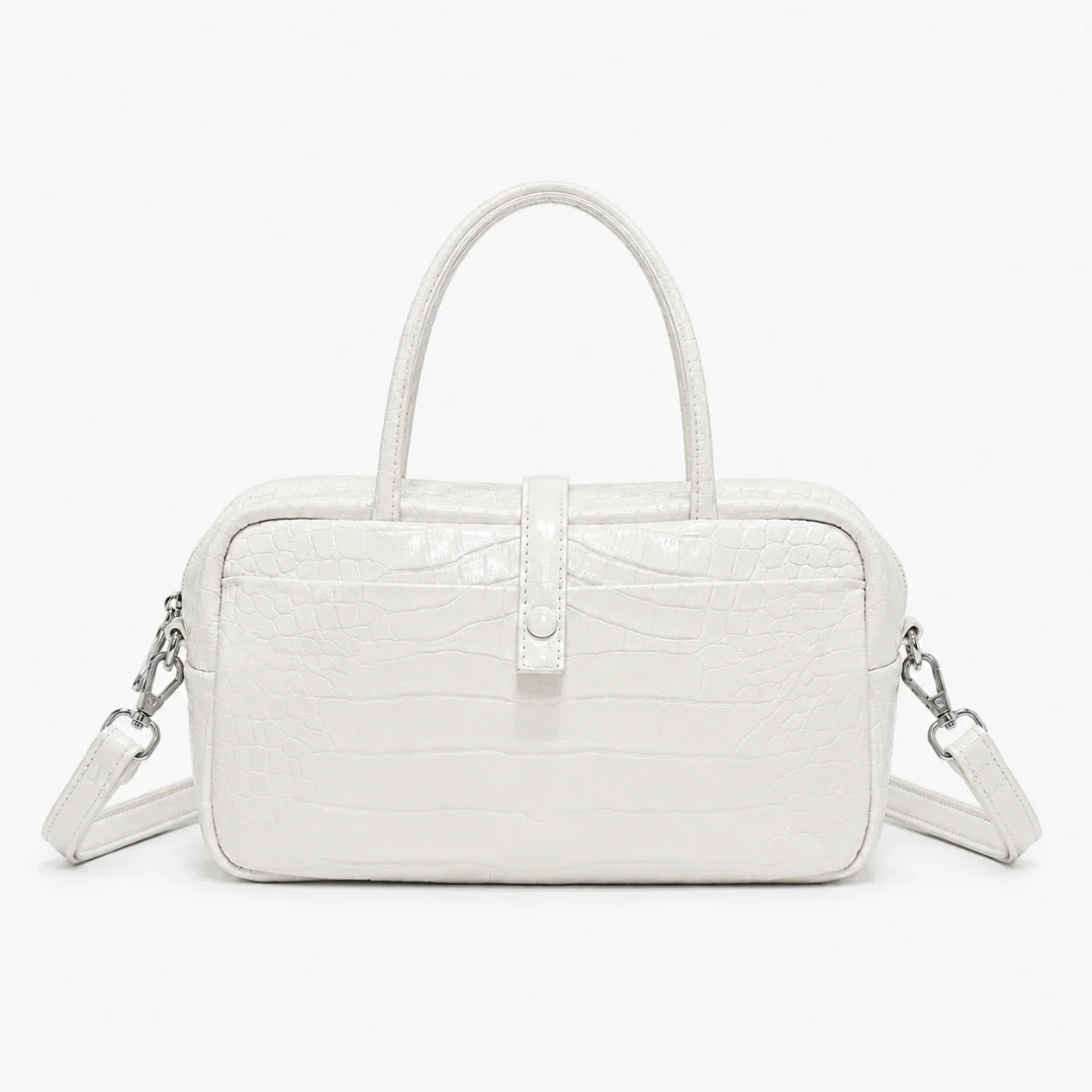 Valentina Croc Boston Bag