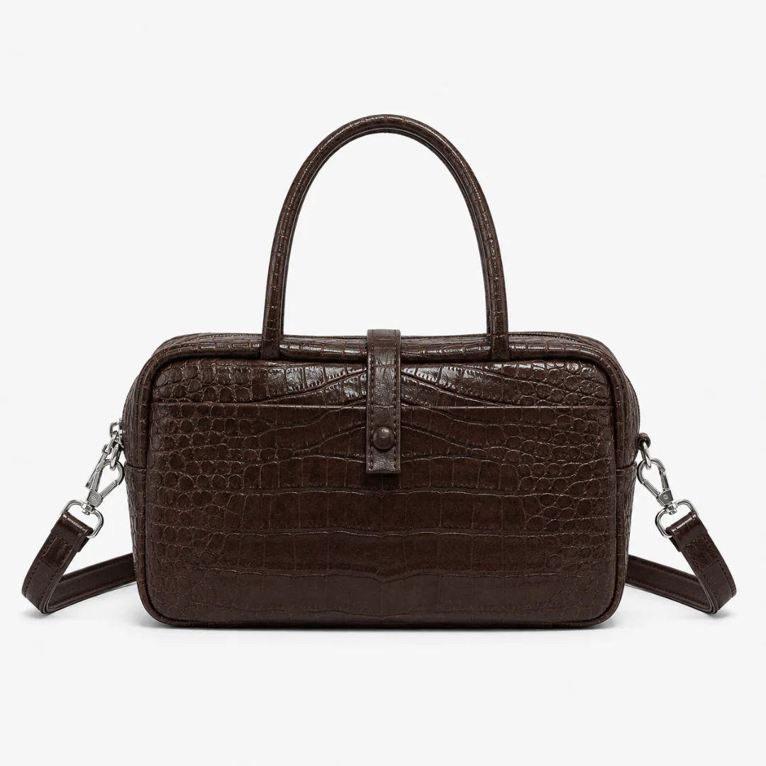 Valentina Croc Boston Bag - Image 12