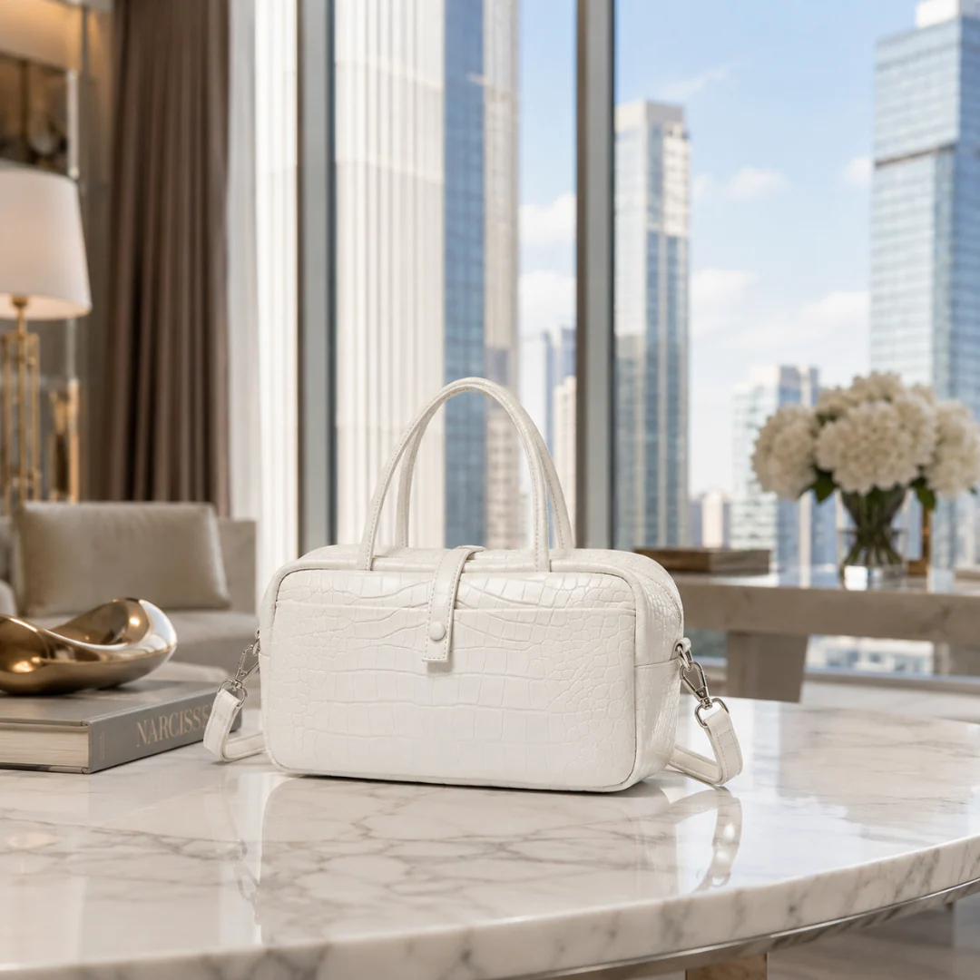 Valentina Croc Boston Bag - Image 5